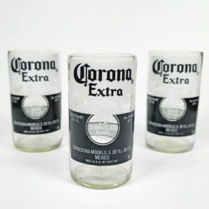 סט 6 כוסות ממוחזרות מבקבוקי Corona Extra